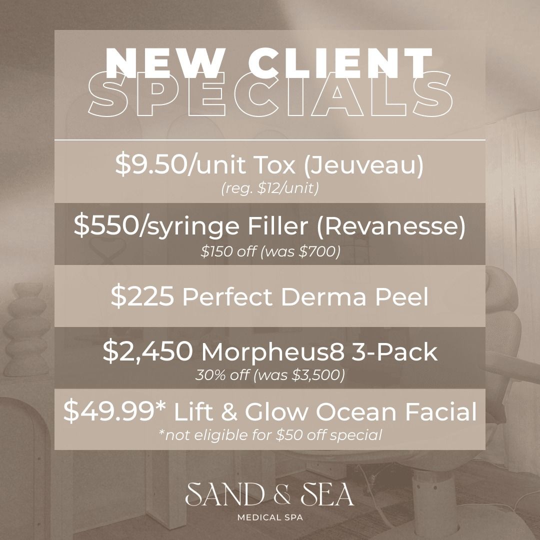 New client specials for Sand & Sea Medical Spa