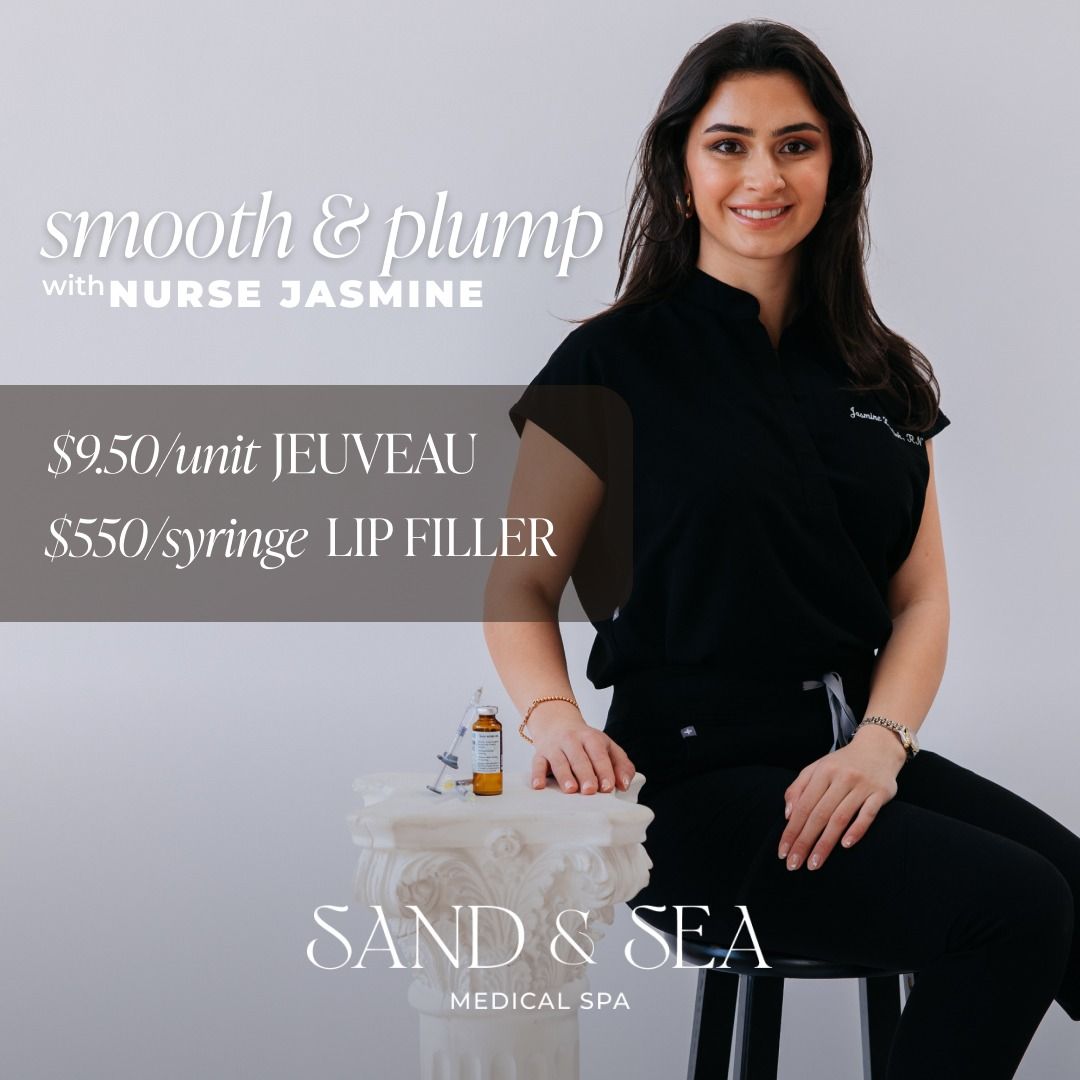 Nurse Jasmine promoting lip filler services.